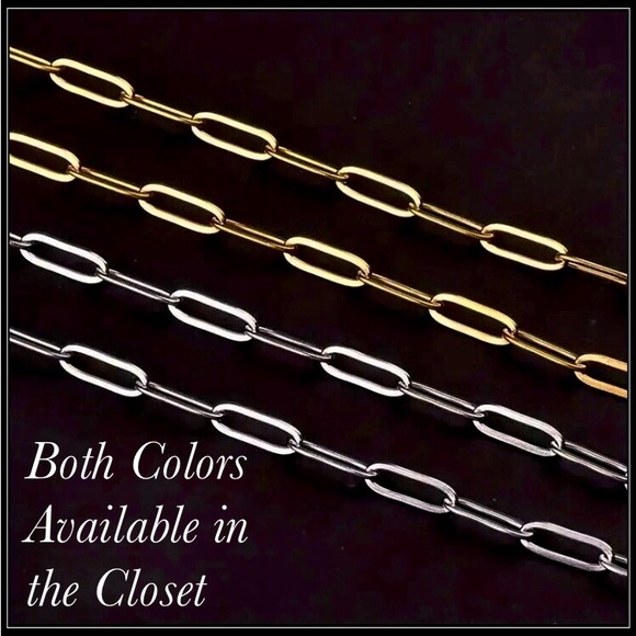 New 14k gold wide link paperclip choker chain hip hop necklace - Picture 5 of 5